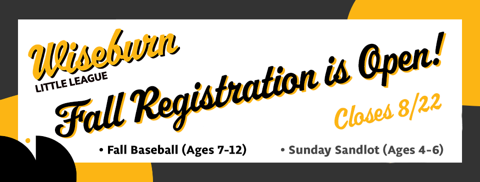 Fall Registration Now Open