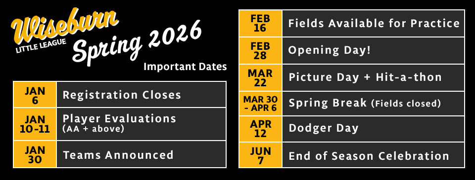 Spring '26 Important Dates